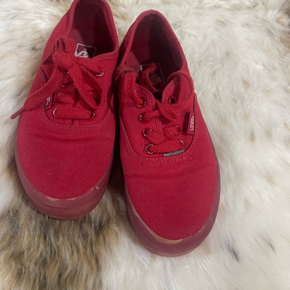 Vans Kids Bright Red Sneakers